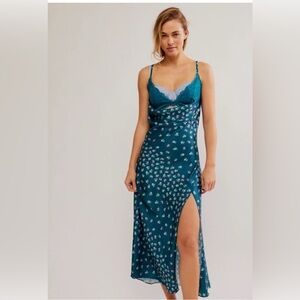 NWT FP Gossamer Glow Midi Slip Dress